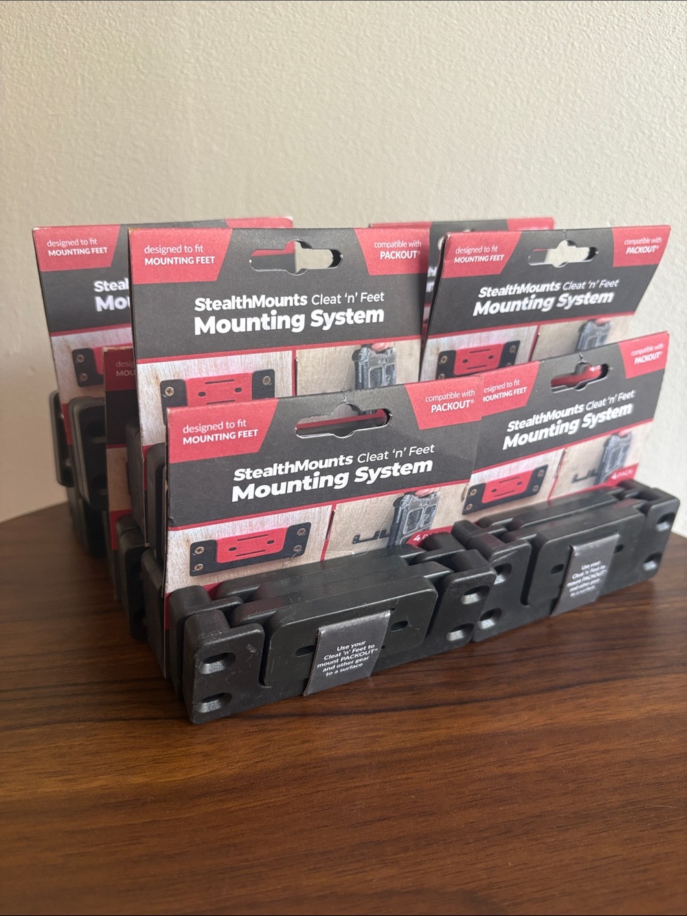 *BULK 10 PACK* Black Cleat 'n' Feet Mounting System
